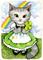 Art: Lucky Kitten ACEO by Artist Carmen Medlin