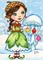 Art: Snow Mushroom Forest ACEO by Artist Carmen Medlin
