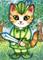 Art: Peter Pan Kitty ACEO by Artist Carmen Medlin