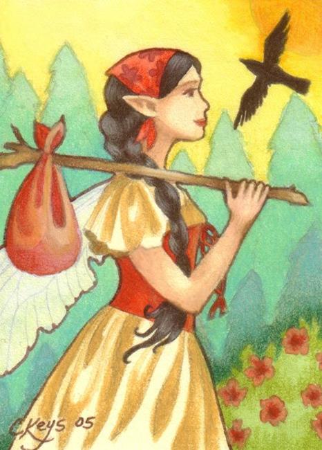 Art: Traveling Home Again ACEO by Artist Carmen Medlin