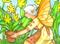 Art: Planting Time ACEO by Artist Carmen Medlin