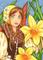 Art: March Jonquil ACEO by Artist Carmen Medlin