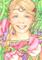 Art: April Sweet Pea ACEO by Artist Carmen Medlin