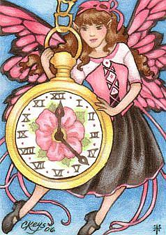 Art: Dancing with Time - ACEO by Artist Carmen Medlin