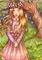 Art: Violet in the Woods - ACEO by Artist Carmen Medlin