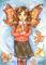Art: Blustery Morning at the Bus Stop - ACEO by Artist Carmen Medlin