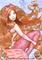 Art: Auburn Mermaid - ACEO by Artist Carmen Medlin