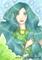 Art: Teal Mermaid - ACEO by Artist Carmen Medlin