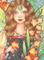 Art: August Gladiola - ACEO by Artist Carmen Medlin