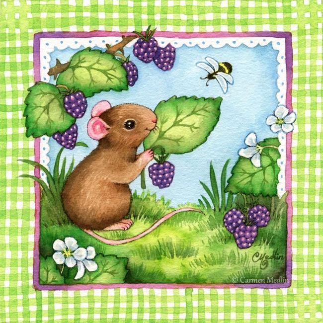 Art: Praising God for Blackberries by Artist Carmen Medlin