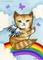 Art: Sitting on a Rainbow ACEO by Artist Carmen Medlin