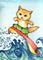 Art: Surfer ACEO by Artist Carmen Medlin