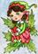 Art: Little Holly Elf ACEO by Artist Carmen Medlin