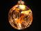 Art: Goested Dragonfly Ball in Orange and Gold by Artist Rebecca M Ronesi-Gutierrez