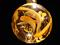 Art: Goested Dragonfly Ball -Marigold Pearl- by Artist Rebecca M Ronesi-Gutierrez