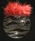 Art: Silver, Black and Red Tiger by Artist Rebecca M Ronesi-Gutierrez