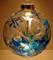 Art: Dragonfly Zinnia Ball in Blue by Artist Rebecca M Ronesi-Gutierrez