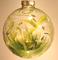 Art: Dragonfly Zinnia Ball in Lime Green by Artist Rebecca M Ronesi-Gutierrez