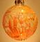 Art: Dragonfly Zinnia Ball in Tangerine by Artist Rebecca M Ronesi-Gutierrez
