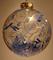 Art: Dragonfly Zinnia Ball in Cobalt by Artist Rebecca M Ronesi-Gutierrez