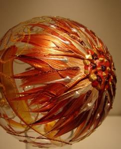 Detail Image for art Dragonfly Zinnia Ball in Penny