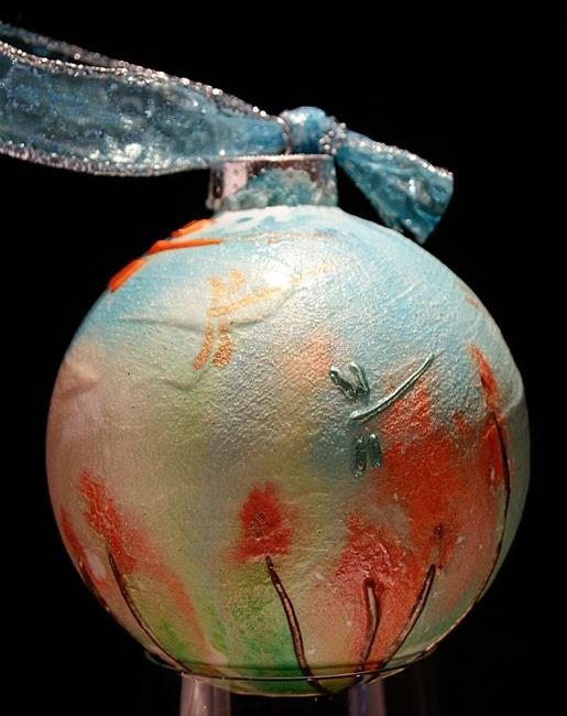Art: 2010 Dragonfly Ball - Soft Peach -50 Nicky by Artist Rebecca M Ronesi-Gutierrez