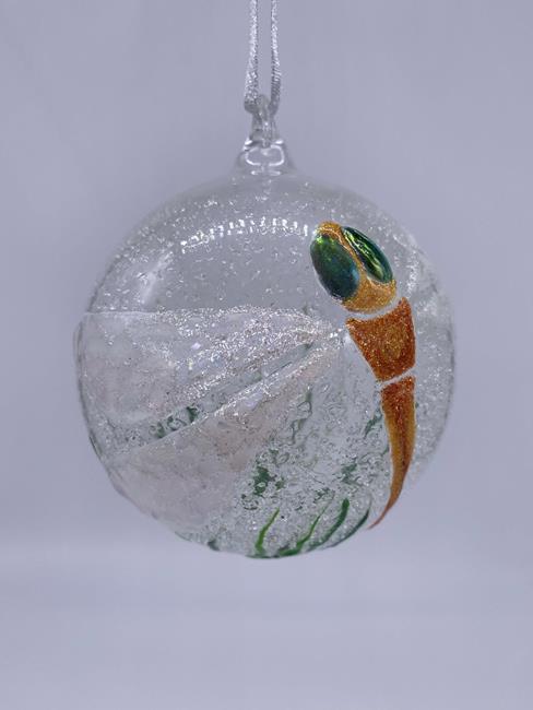 Art: Lori Wiggins Knowels White Winged Dragonfly Ball #1393078 by Artist Rebecca M Ronesi-Gutierrez