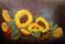 Art: Basket of Sunflowers //SOLD by Artist Barbara Haviland