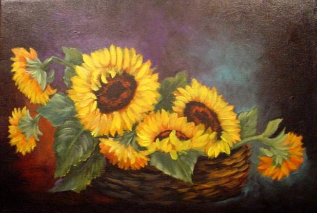 Basket of Sunflowers //SOLD - by Barbara Haviland from FOTM Sunflowers ...