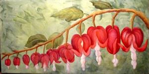 Detail Image for art Bleeding Hearts Floral //SOLD Detail Image for art Bleeding Hearts Floral //SOLD