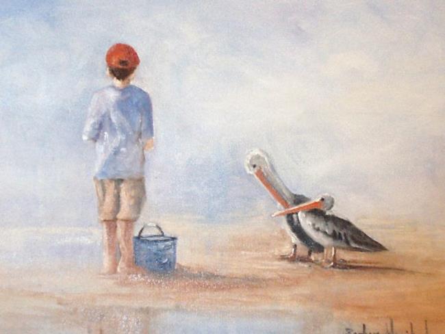 Art: Tyler and the Pelicans  //sold by Artist Barbara Haviland