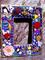 Art: Vintage Jewelry Mosaic Photo Frame - Royal Blue (SOLD) by Artist Laura Winzeler