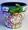 Art: Frog Flower Pot (sold) by Artist Laura Winzeler