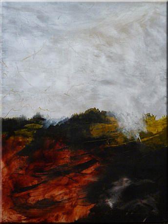 Art: ORIGINAL abstract LANDSCAPE PAINTING,acrylic on canvas - SOLD by Artist Nataera