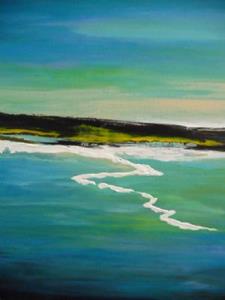 Detail Image for art ORIGINAL abstract LANDSCAPE PAINTING,acrylic on canvas      -    SOLD