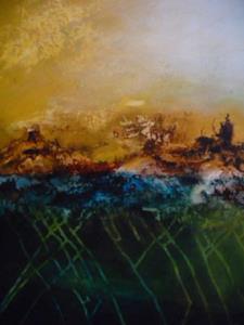 Detail Image for art ORIGINAL abstract LANDSCAPE PAINTING,acrylic on canvas     -    SOLD