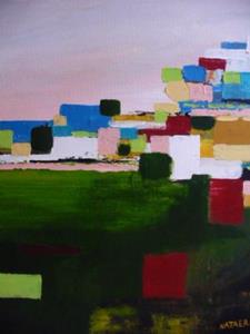 Detail Image for art ORIGINAL abstract LANDSCAPE PAINTING MODERN Art       -         SOLD