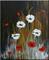 Art: ORIGINAL ABSTRACT PAINTING WITH FLOWERS - SOLD by Artist Nataera