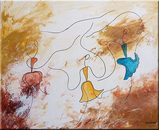 Art: ORIGINAL FIGURATIVE ABSTRACT PAINTING - SOLD by Artist Nataera