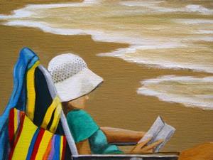 Detail Image for art Solitude, Woman at the Beach