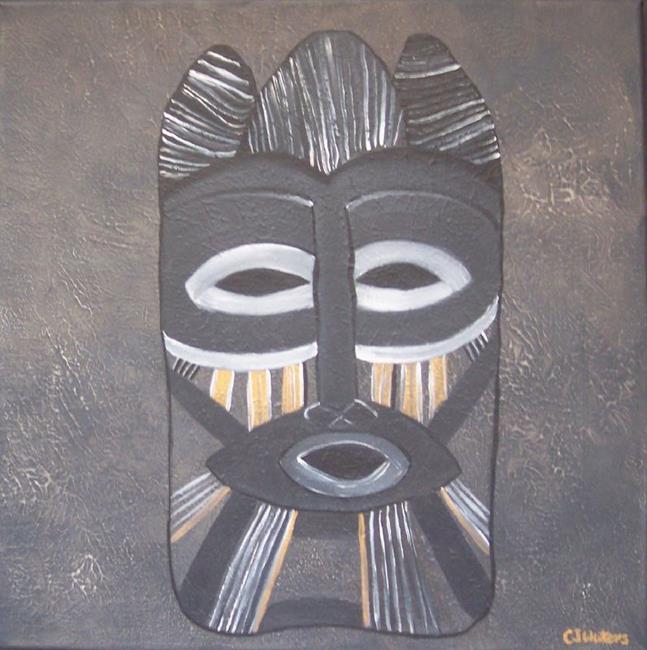 Art: AFRICAN TRIBAL MASK by Artist CJs Soul Studio