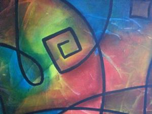 Detail Image for art ORIGINAL abstract PAINTING,acrylic on canvas  -  SOLD