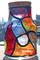 Art: Stained Glass Jar with Cork Topper  by Artist Diane G. Casey