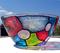 Art: Big Funky Stained Glass Bowl by Artist Diane G. Casey