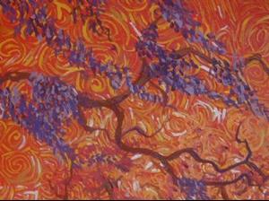 Detail Image for art wisteria on a red day