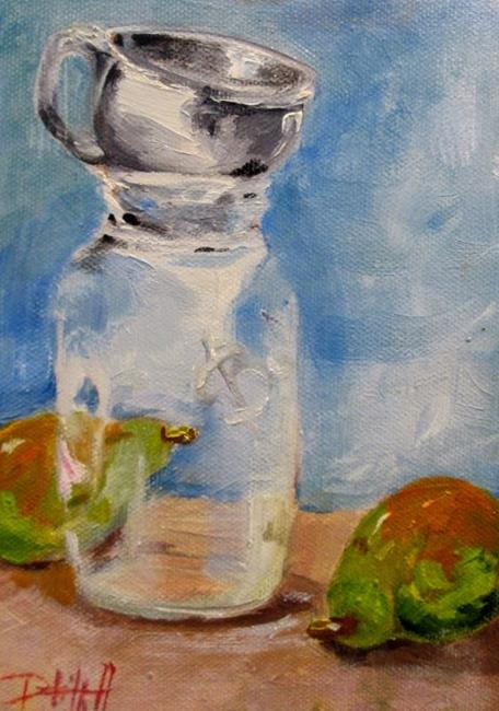 Art: Canning Jar and Pears by Artist Delilah Smith