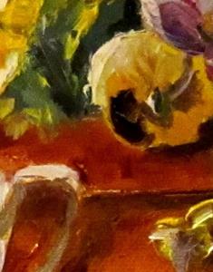Detail Image for art Cup with Pansies
