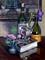 Art: Wine Bottles, Book and Glasses by Artist Heather Sims