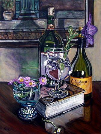 still life paintings of wine glasses