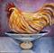 Art: Rooster, Bowl and an Egg by Artist Heather Sims